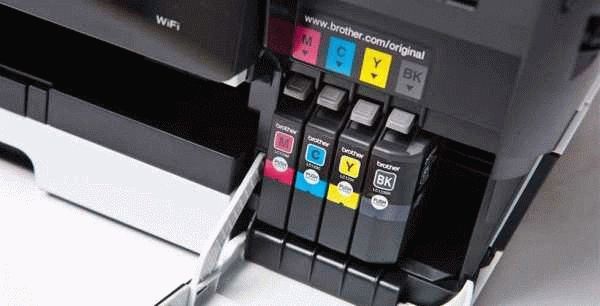 Принтер печатает черные листы