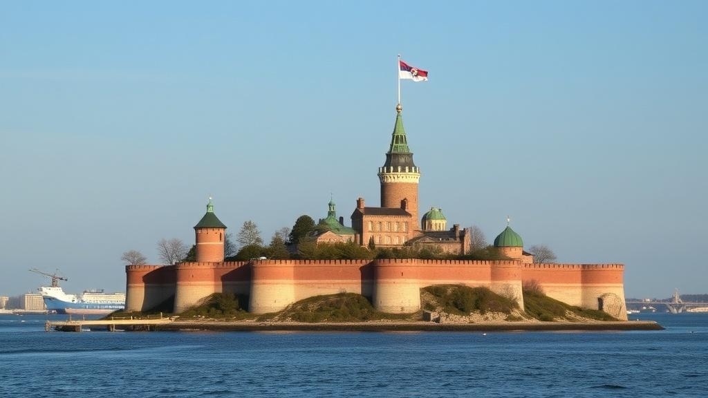 an island of forts in St. Petersburg an island of forts in St. Petersburgфото
